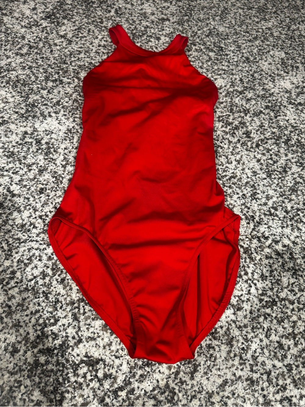 Mirella Red Dance Leotard High Neck